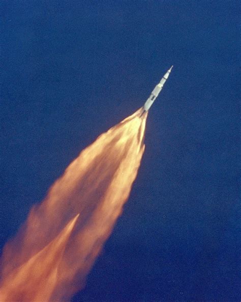 Saturn V rocket launch, carrying the Apollo 11 Moon mission. (NASA) : r/space