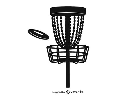 Disc Golf Basket Silhouette Design Vector Download