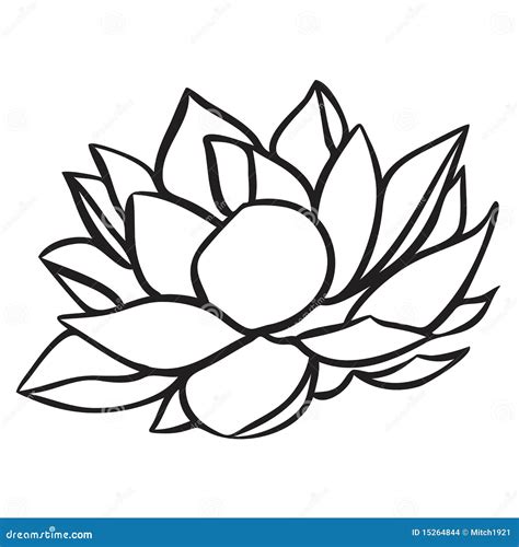 Koi And Lotus Cartoon Vector | CartoonDealer.com #25581997