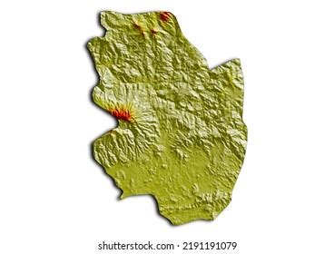 Morazan Department El Salvador Map Shaded Stock Illustration 2191191079 ...