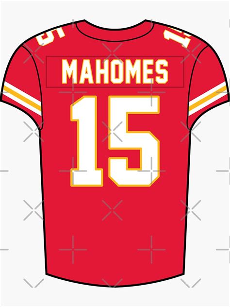 "Patrick Mahomes Home Jersey" Sticker by designsheaven | Redbubble