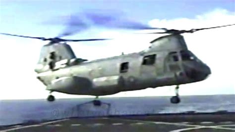 Extensive New Footage: CH-46 Sea Knight Crash on USNS Pecos - YouTube ...