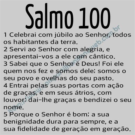 Salmo 100 | Bíblia sagrada, Salmo 100, Bíblia