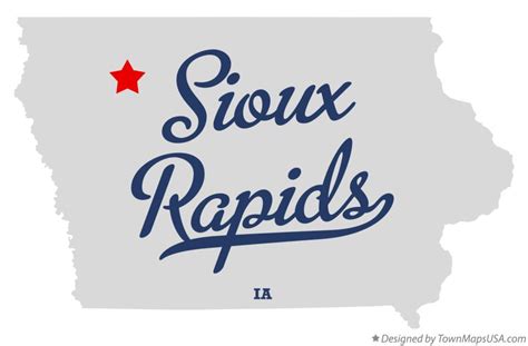 Map of Sioux Rapids, IA, Iowa