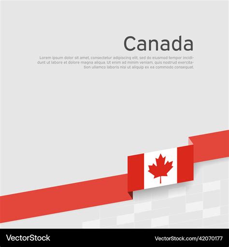 Canada flag background flag ribbon Royalty Free Vector Image