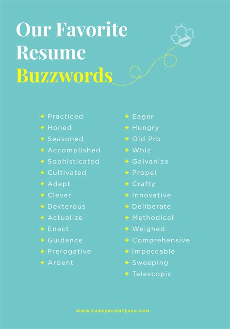 The 10 Most Overused Resume Buzzwords + 130+ Power Words to Use Instead | Career Contessa