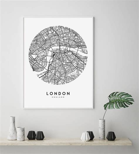 London Map London Print Map Print London Poster London | Etsy