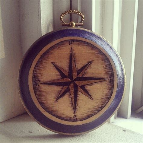 Items similar to Compass Rose wood plaque on Etsy