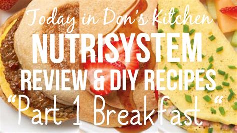 Nutrisystem Review & DIY Recipes "Breakfast" - YouTube