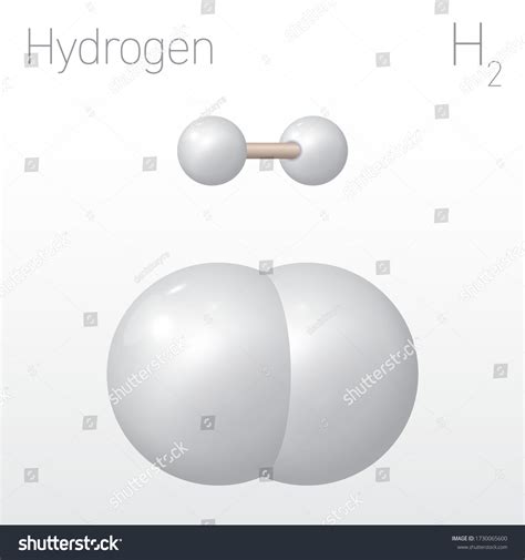 Hydrogen H2 Structural Chemical Formula Molecule: เวกเตอร์สต็อก (ปลอด ...