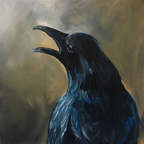 Raven Acrylic Painting at PaintingValley.com | Explore collection of ...