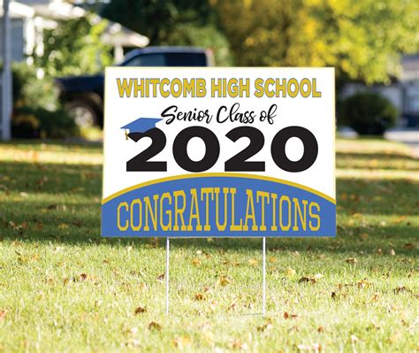 Graduation Yard Sign, Class of 2020 Lawn Sign, High School Graduation ...