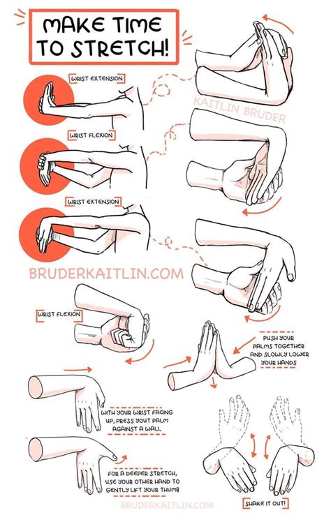 Cool wrist stretching guide. - Gaming | Hand therapy, Hand exercises ...