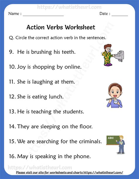 action-verbs-worksheets-for-grade-1-rel-1-2 - Your Home Teacher