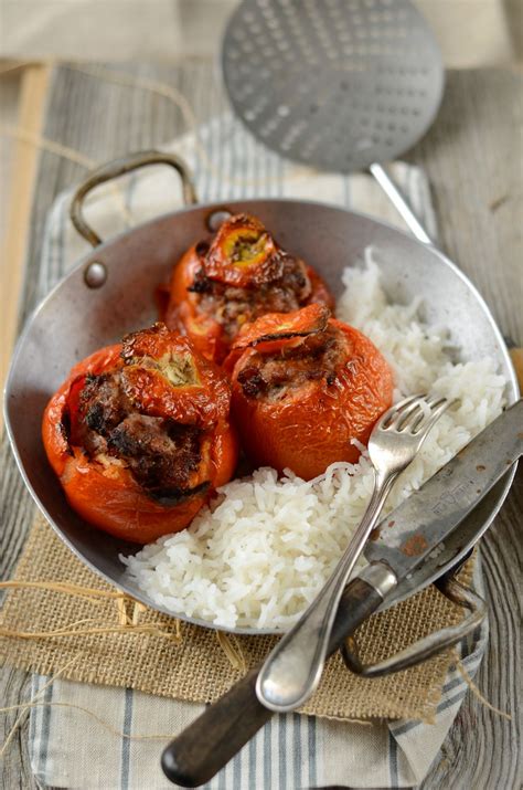 Tomates farcies au four et riz {maison} - Recette - Tangerine Zest