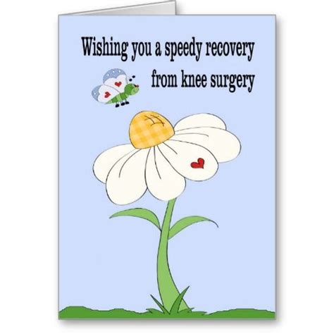 knee SURGERY GET WELL CARD - | Get well cards, Art craft cards, Happy ...