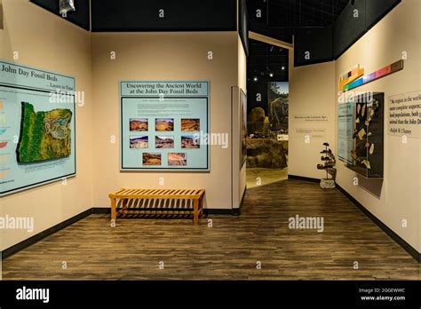 Exhibit at the John Day Fossil Beds National Monument. Kimberly, Oregon, USA Stock Photo - Alamy