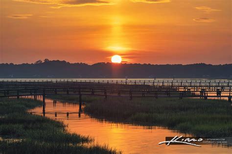 Beaufort South Carolina Sunrise Over the Marshland and Docks | HDR ...