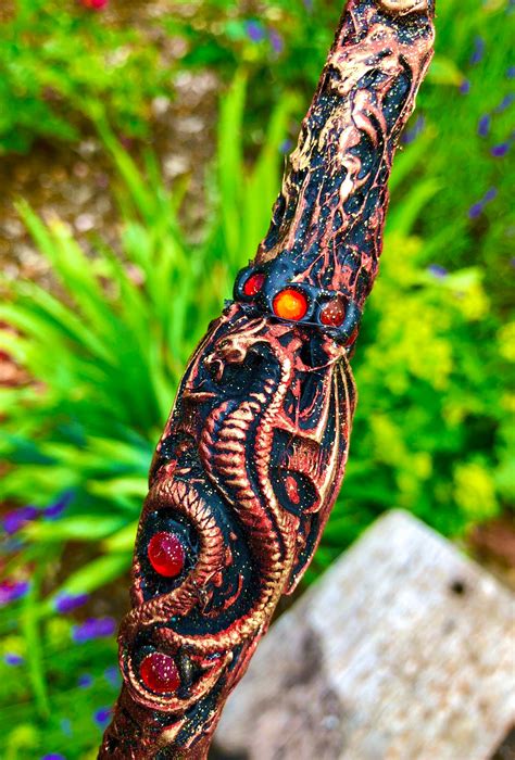 Red Magic Skull & Dragon Wand 18 Beautiful Gnarly Wand in - Etsy UK