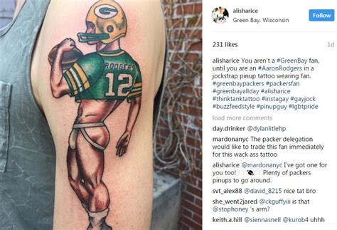 Packers Fan Gets Awkward Tattoo Of Aaron Rodgers In a Jock Strap (Photos) - Page 2 of 2 ...