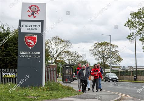 Morecambe Fans Make Their Way Stadium Editorial Stock Photo - Stock ...