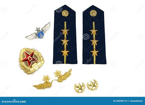 Ranks And Symbols Of Chinese Air Force Stock Images - Image: 20048714