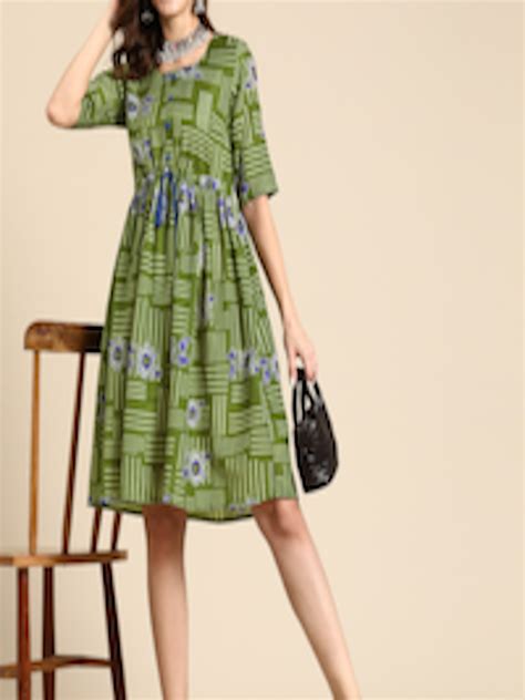 Buy Sangria Printed A Line Ethnic Dress - Ethnic Dresses for Women 23491010 | Myntra