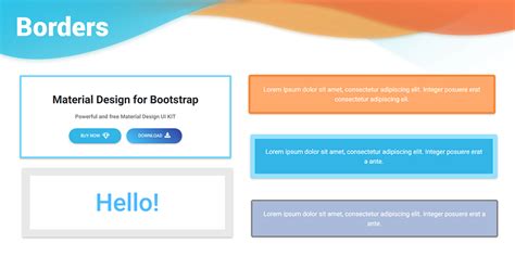 Bootstrap Borders - examples & tutorial