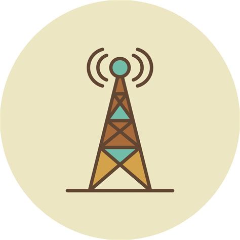 Signal Tower Filled Retro 9815043 Vector Art at Vecteezy