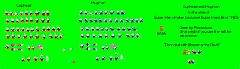 Cuphead and MugMan 8 Bit Mario Style Spritesheet by SuperMario2467 on ...