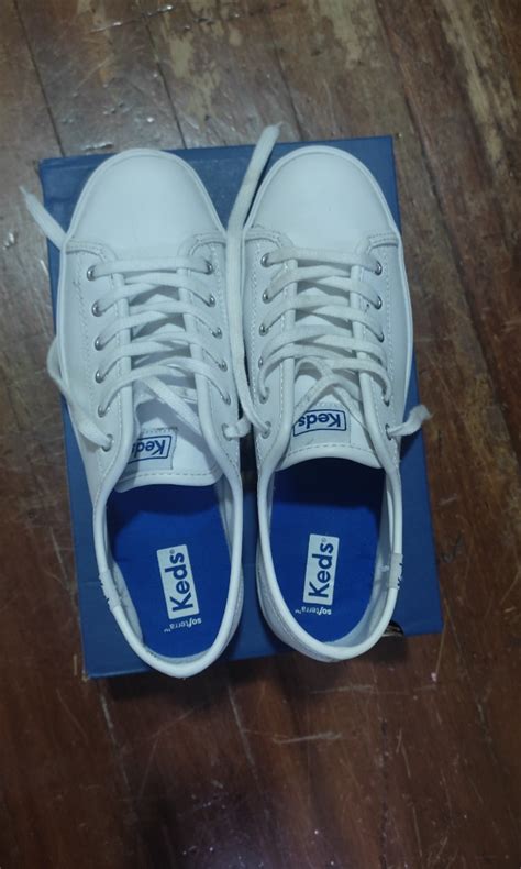 Keds Triple Kick White Leather Sneakers, Women's Fashion, Footwear, Sneakers on Carousell