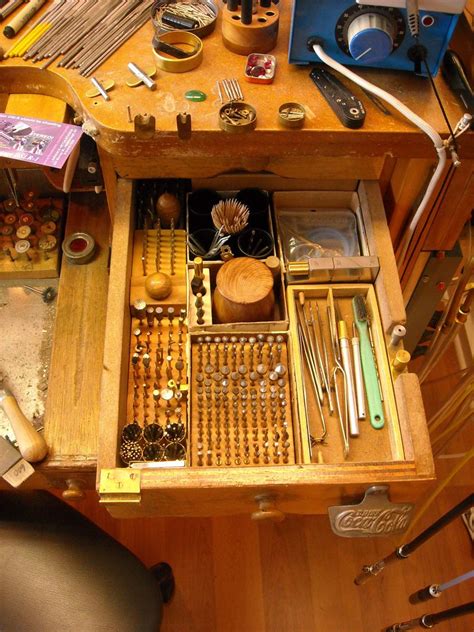 J Mason Custom Jeweler - Larry Seiger | Jewelry studio, Studio diy, Workbench