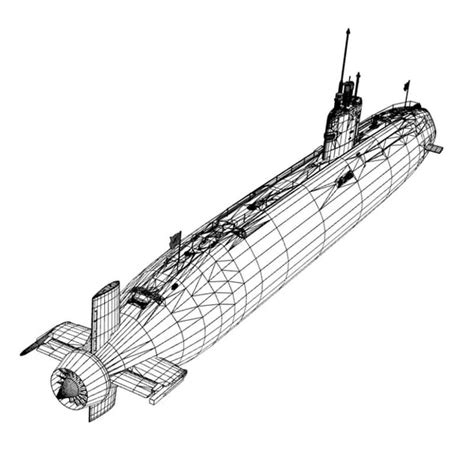 3d model trafalgar class submarine