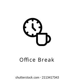 Office Break Icon Vector Logotype Stock Vector (Royalty Free) 2113417343 | Shutterstock