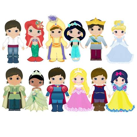 disney prince and princess clip art | Digital Scrap | Pinterest Disney Magic, Disney Art, Disney ...