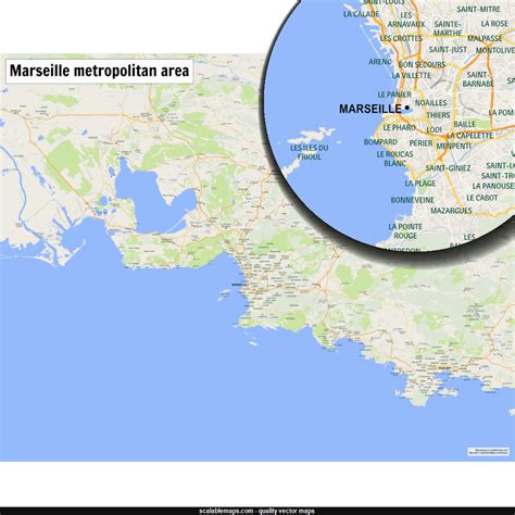 New #SVG vector map: A map of the #Marseille metropolitan area with major places and roads # ...