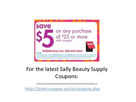 Sally Beauty Supply Coupons Code May 2013 June 2013 July 2013