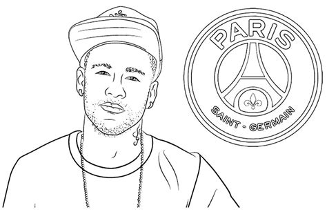 Coloring page UEFA Champions League 2020 : Neymar Jr. - PSG 13