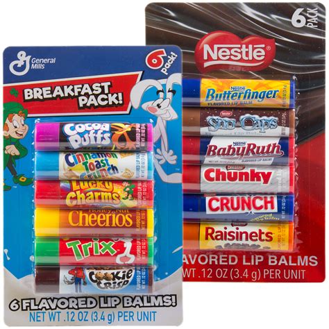 12pc Candy Flavored Lip Balm Assorted Flavors Chapstick Gloss Pez Nerds Nestle | eBay