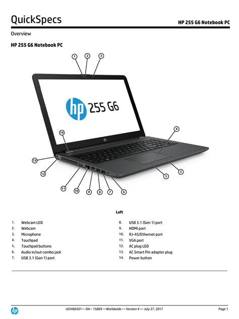 HP 255 G6 Notebook PC | Manualzz