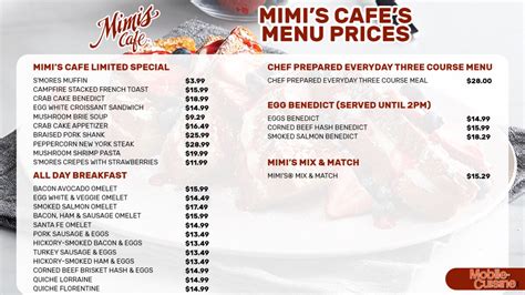 Mimi’s Cafe Menu Prices + Free Birthday Offer (2024)