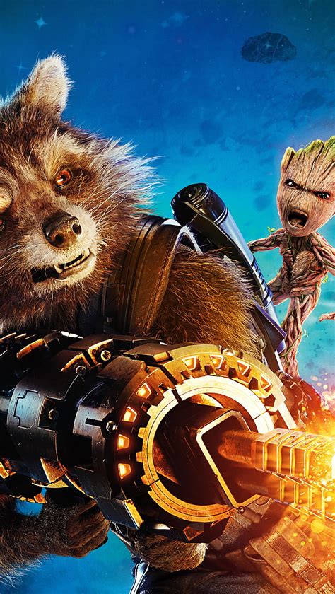 Groot And Rocket Wallpaper