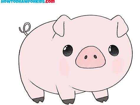 How to Draw a Cute Pig - Easy Drawing Tutorial For Kids