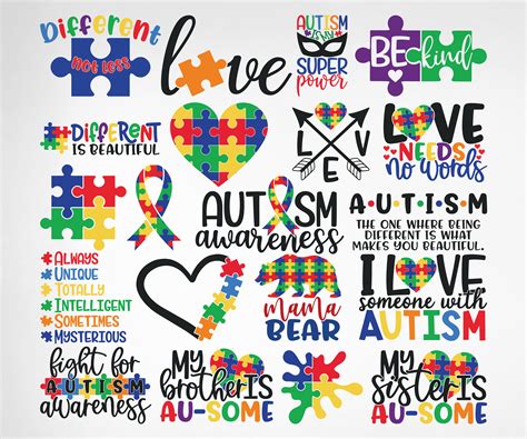 Prints My Sister Is Au-Some Svg/Eps/Png/Dxf/Jpg/Pdf Autism Quote Autism Svg Au-Some Svg Heart ...