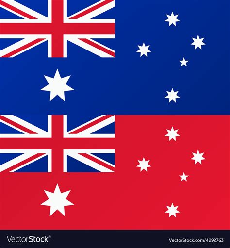 Flag of australia australian red ensign Royalty Free Vector