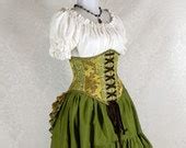 Items similar to Patchwork Victorian Steampunk Corset - You Choose Your Corset Style - Greens ...