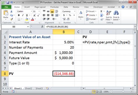 PV Function - Get the Present Value in Excel - TeachExcel.com