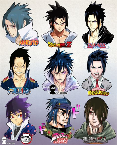 [Art] Sasuke in different Manga styles ( Naruto ) : r/manga