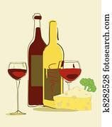 Wine cheese Clip Art and Illustration. 2,857 wine cheese clipart vector EPS images available to ...