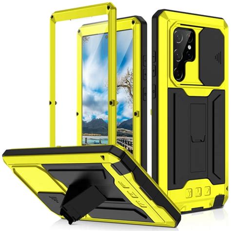 ELEHOLD Rugged Full Body Case for Samsung Galaxy S23 Ultra with Slide ...